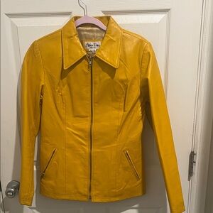 Albert Duke Women's Vibrant Yellow Leather Jacket